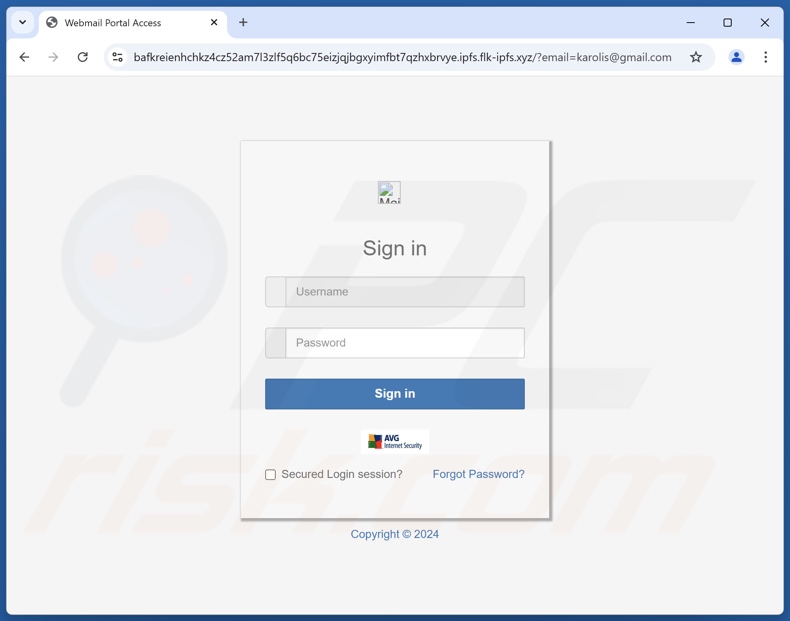 Failed Login Attempt correo electrónico fraudulento promovido sitio de phishing