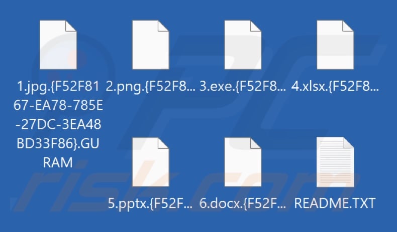 Archivos cifrados por el ransomware GURAM (extensión .GURAM)