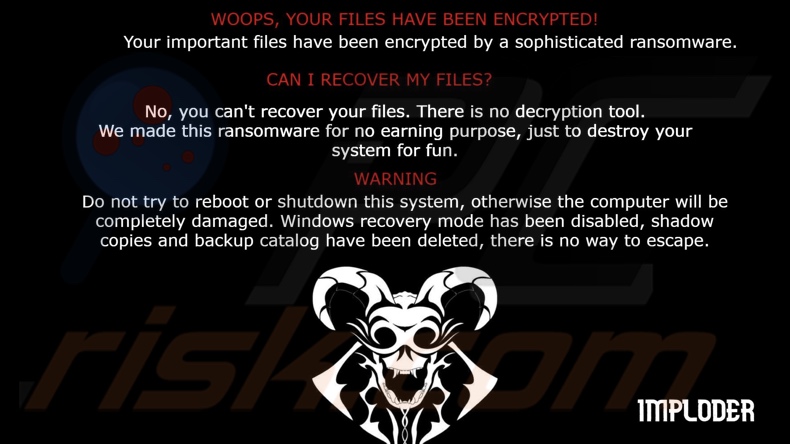 Imploder ransomware papel pintado