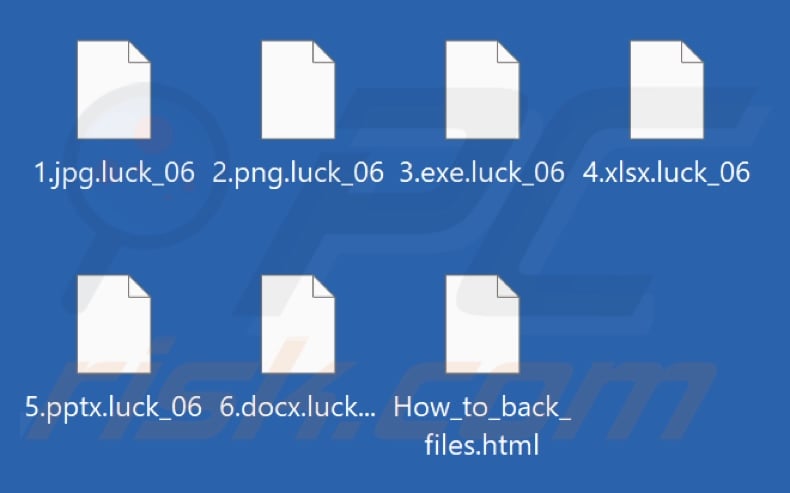 Archivos cifrados por el ransomware Luck (MedusaLocker) (extensión .luck_06)