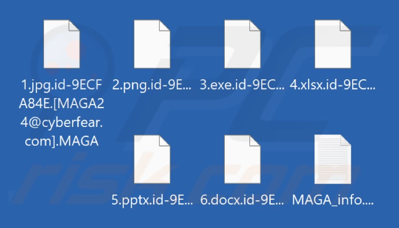 Archivos cifrados por el ransomware MAGA (extensión .MAGA)