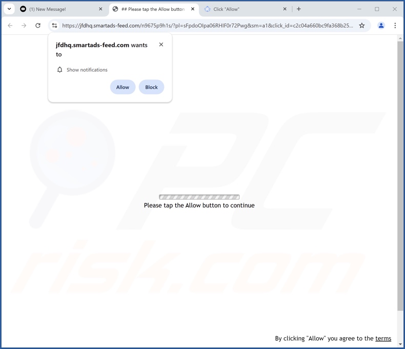 smartads-feed[.]com pop-up redirige