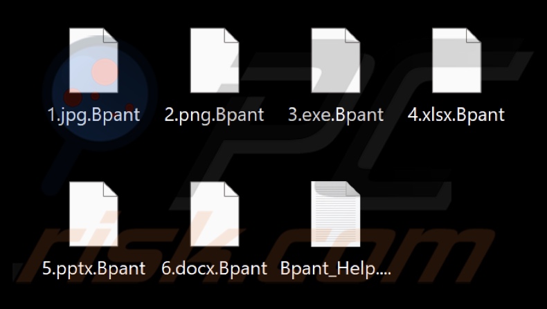Archivos cifrados por el ransomware BlackPanther (extensión .Bpant)
