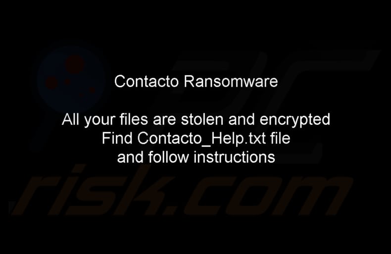 Contacto ransomware papel pintado