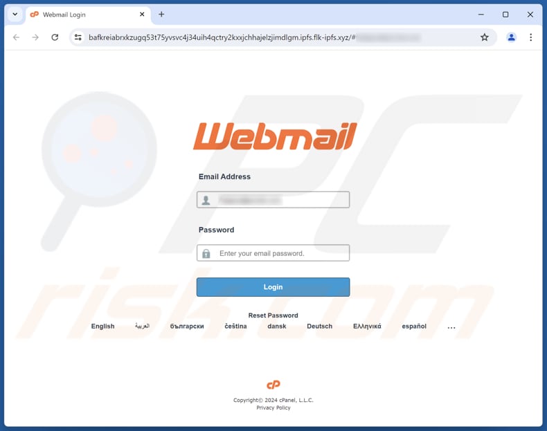 New Web Browser Just Signed In Correo electrónico Estafa phishing sitio web