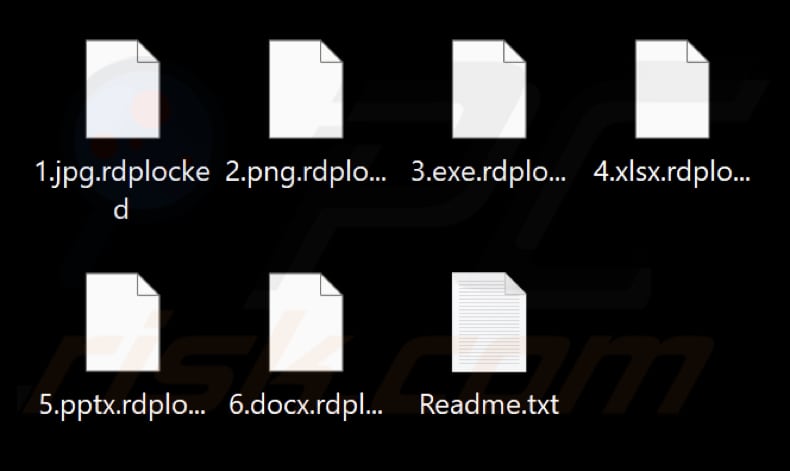Archivos cifrados por el ransomware RdpLocker (extensión .rdplocker)