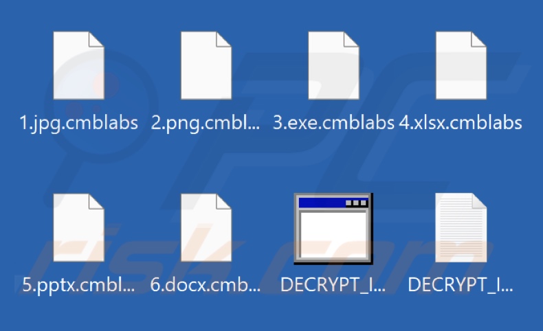 Archivos cifrados por el ransomware CmbLabs (extensión .cmblabs)