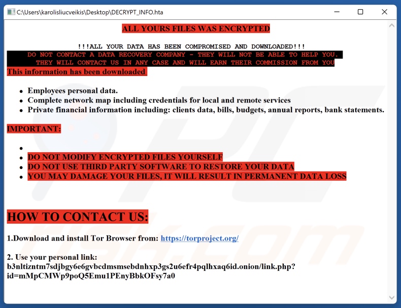 CmbLabs ransomware nota de rescate (DECRYPT_INFO.hta)