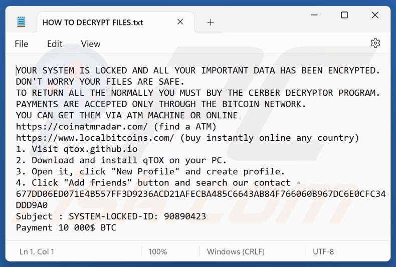 Hunters ransomware archivo de texto (HOW TO DECRYPT FILES.txt)