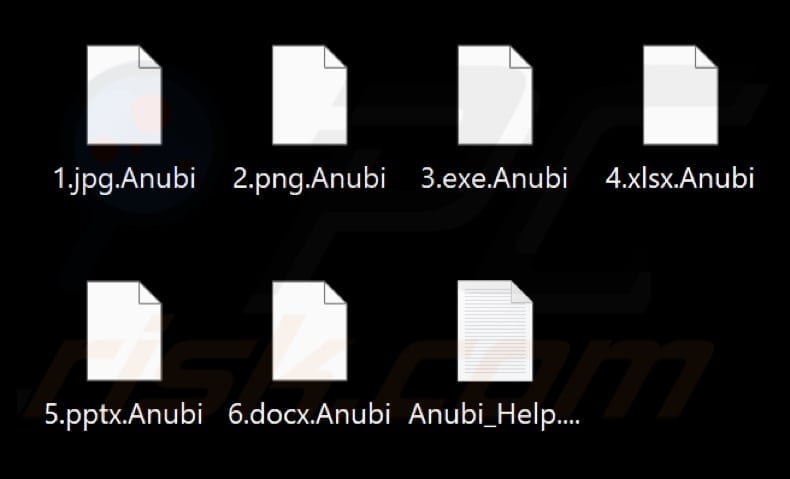 Archivos cifrados por el ransomware Anubi (extensión .Anubi)