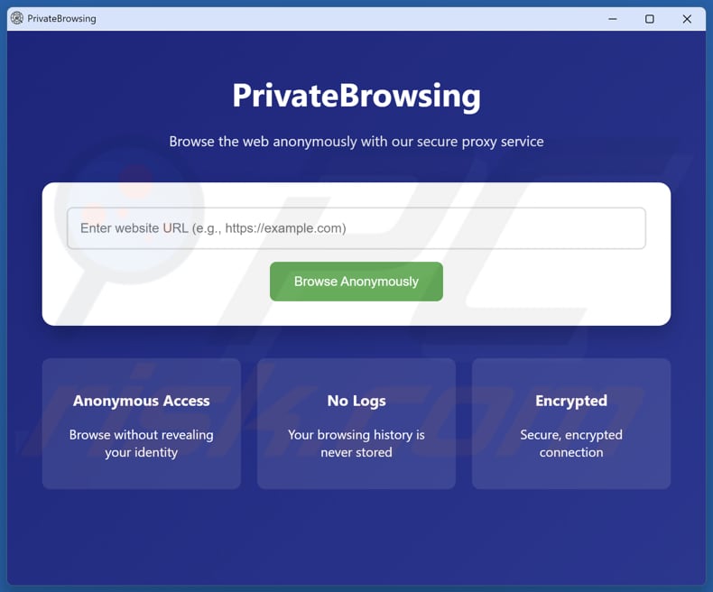 PrivateBrowsing aplicación no deseada