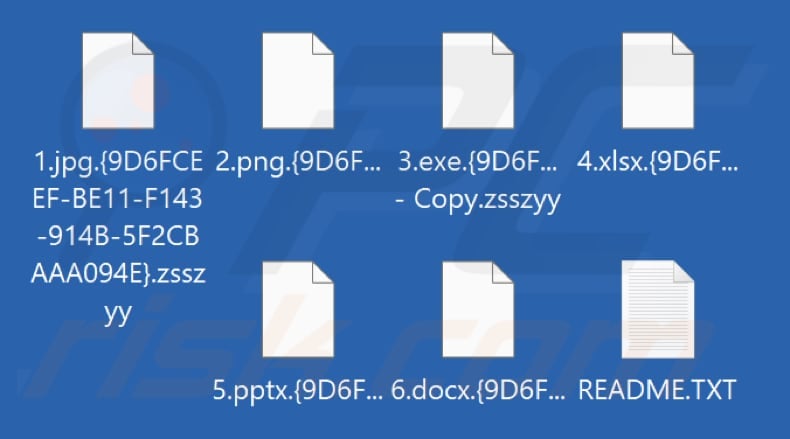 Archivos cifrados por el ransomware Zsszyy (extensión .zsszyy)