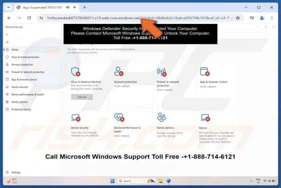 Windows Defender Security Has Disabled Your Computer POP-UP Estafa