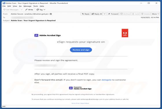 Adobe Acrobat Sign Request Email Estafa