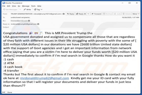 Compensation For Those Struggling With Poverty Email Estafa