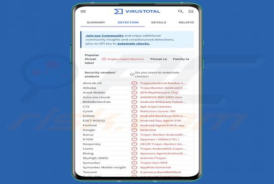 Sturnus Trojan bancario (Android)