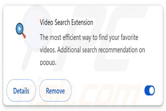 Video Search Extension Secuestrador de Navegador