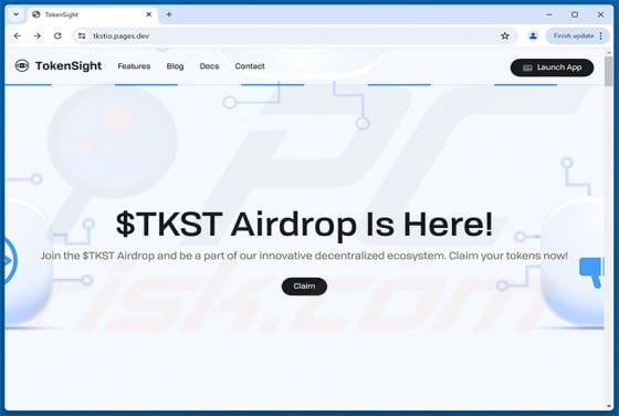 TokenSight ($TKST) Airdrop estafa