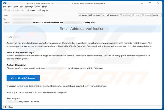 Roundcube Domain Registration Email Verification estafa