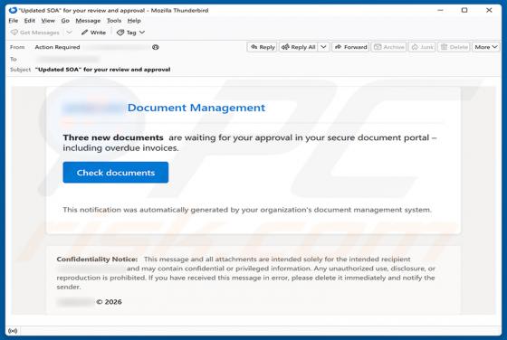 Documents Are Waiting For Your Approval estafa por correo electrónico