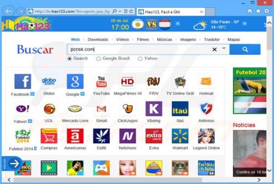 Hao123.com aparece automáticamente en los navegadores