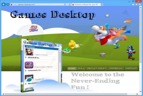 Software publicitario Games Desktop
