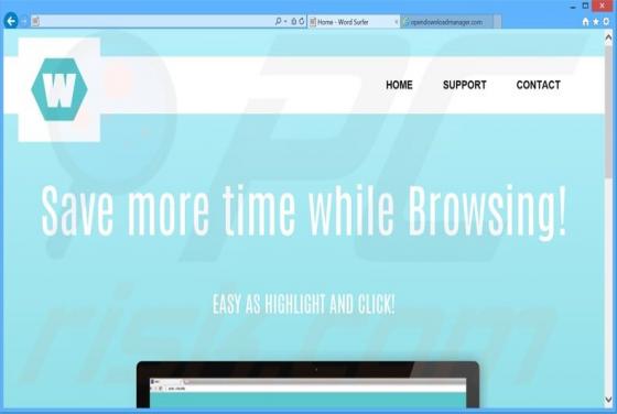 Software publicitario Word Surfer
