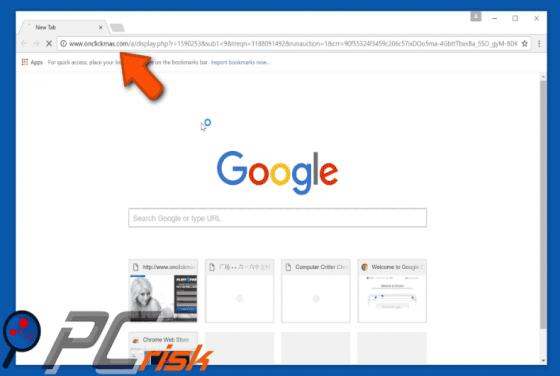 Redireccionamiento a Onclickmax.com