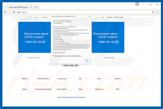 Estafa Ransomware Attack Warning Alert