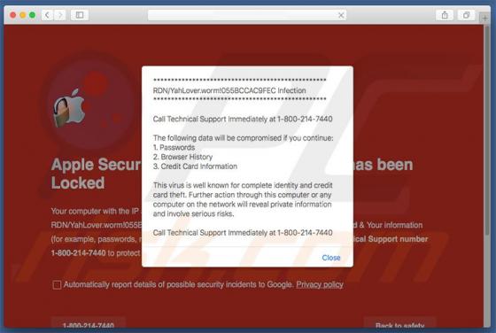 Estafa/Infección YahLover.worm (Mac)