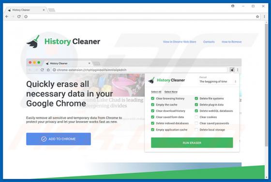 Software publicitario History Cleaner