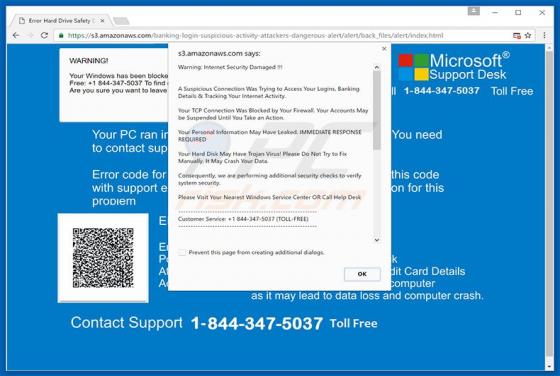 Estafa Internet Security Damaged