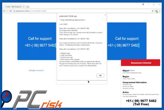 Estafa Ransomware Detected