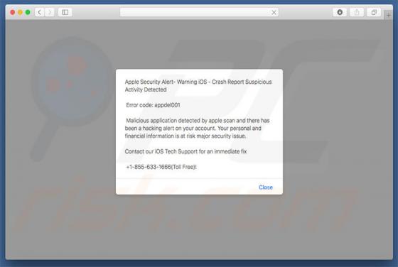 Estafa Apple Security Alert (Mac)