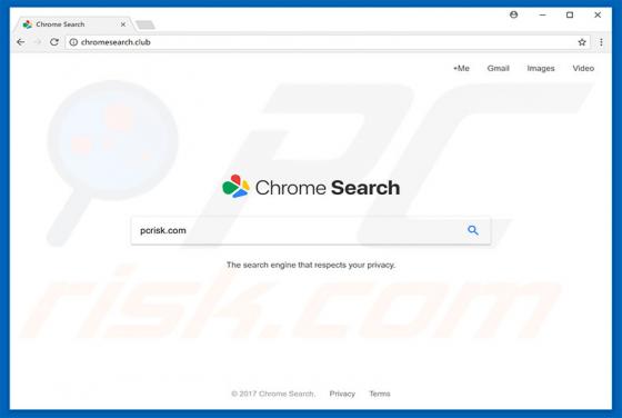 Redireccionamiento a Chromesearch.club