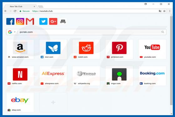 Redireccionamiento a Newtab.club
