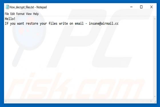 Cibersecuestro InsaneCrypt