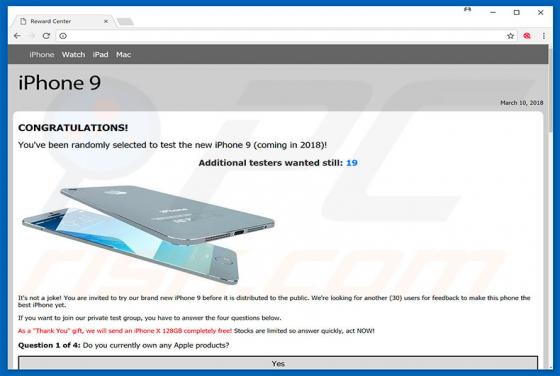 Estafa You've Been Selected To Test iPhone 9