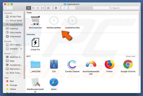 Programa basura MyMacUpdater (Mac)