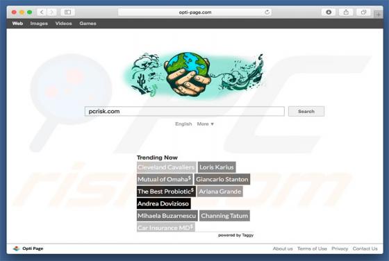 Redireccionamiento a Opti-page.com (Mac)