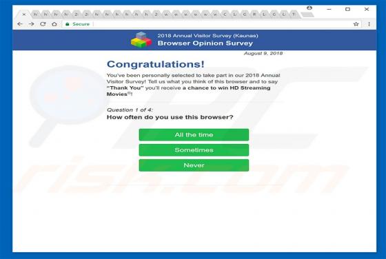 Estafa Browser Opinion Survey POP-UP