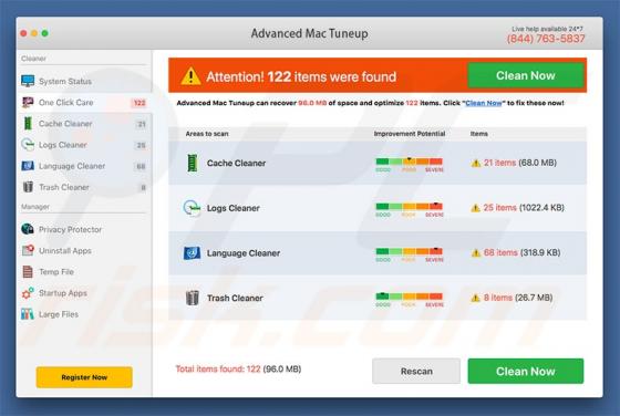 Aplicación no deseada Advanced Mac Tuneup (Mac)