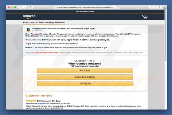 Pop-up redireccionador Spreediscount.com (Mac)
