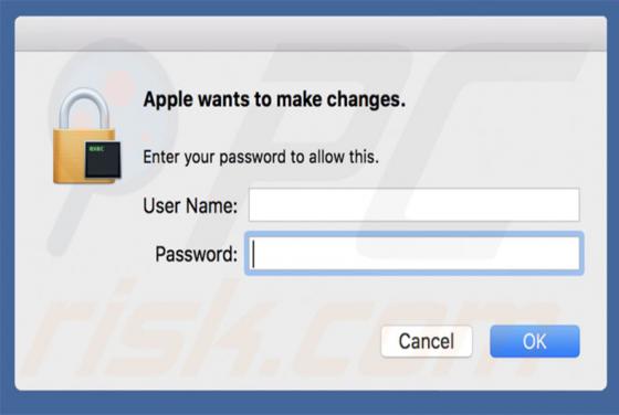 Virus en pop-up Apple Wants To Make Changes (Mac)