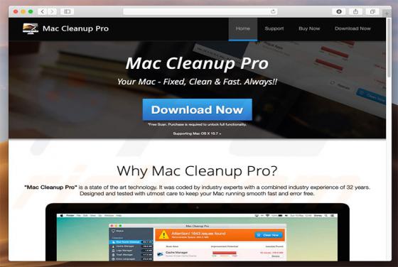 Aplicación Mac Cleanup Pro Unwanted (Mac)