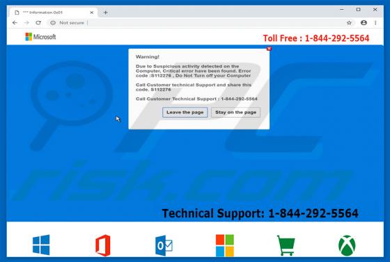 Estafa Error Code :S112276 POP-UP