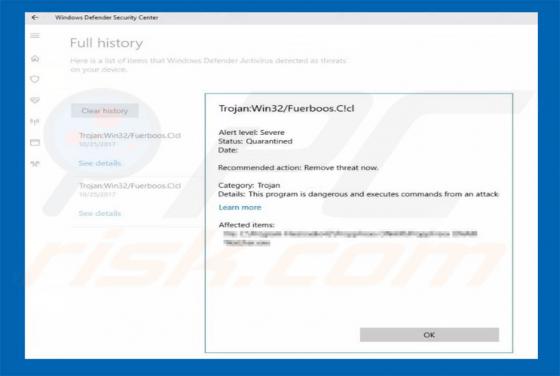 Virus Trojan:Win32/Fuerboos