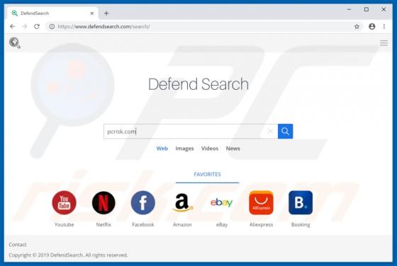 Redireccionamiento a Defendsearch.com