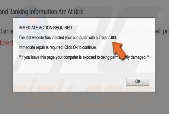 Estafa en ventana emergente Trojan.U83 (Mac)