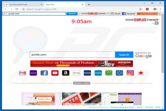 Barra de herramientas YourTemplateFinder